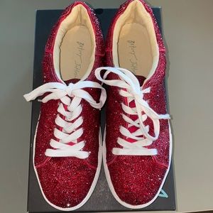 Red Sparkly Sneakers